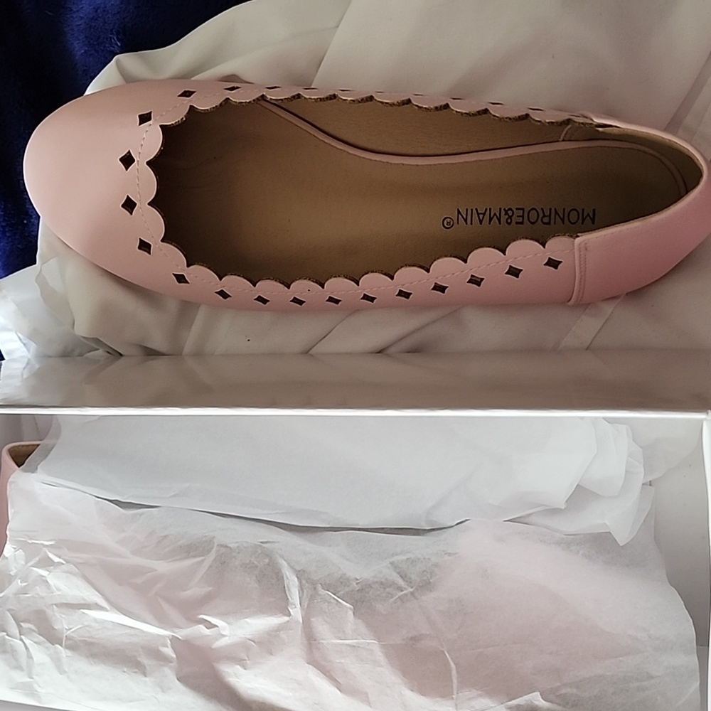 Pink slip on shoes